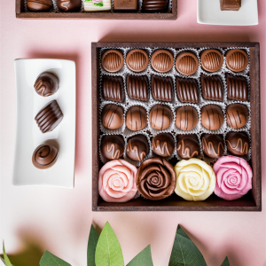 Azafate de Chocolates y Rosas